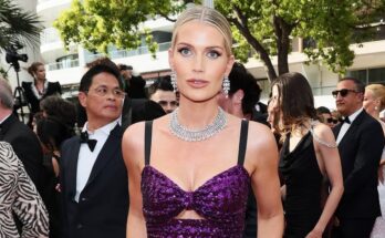 Lady Kitty Spencer Shines in Purple at Cannes 2025