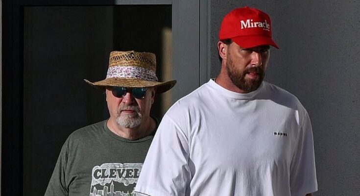 Travis Kelce & Dad Ed Spotted in Florida