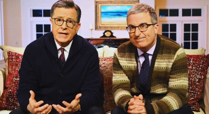 John Oliver Slams Colbert Show Cancellation as 'Terrible News'